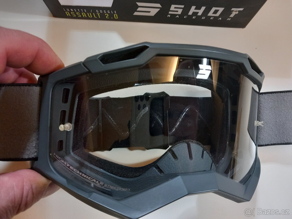 SHOT ASSAULT 2.0 ASTRO,motokrosové brýle,šedo-černé - 2