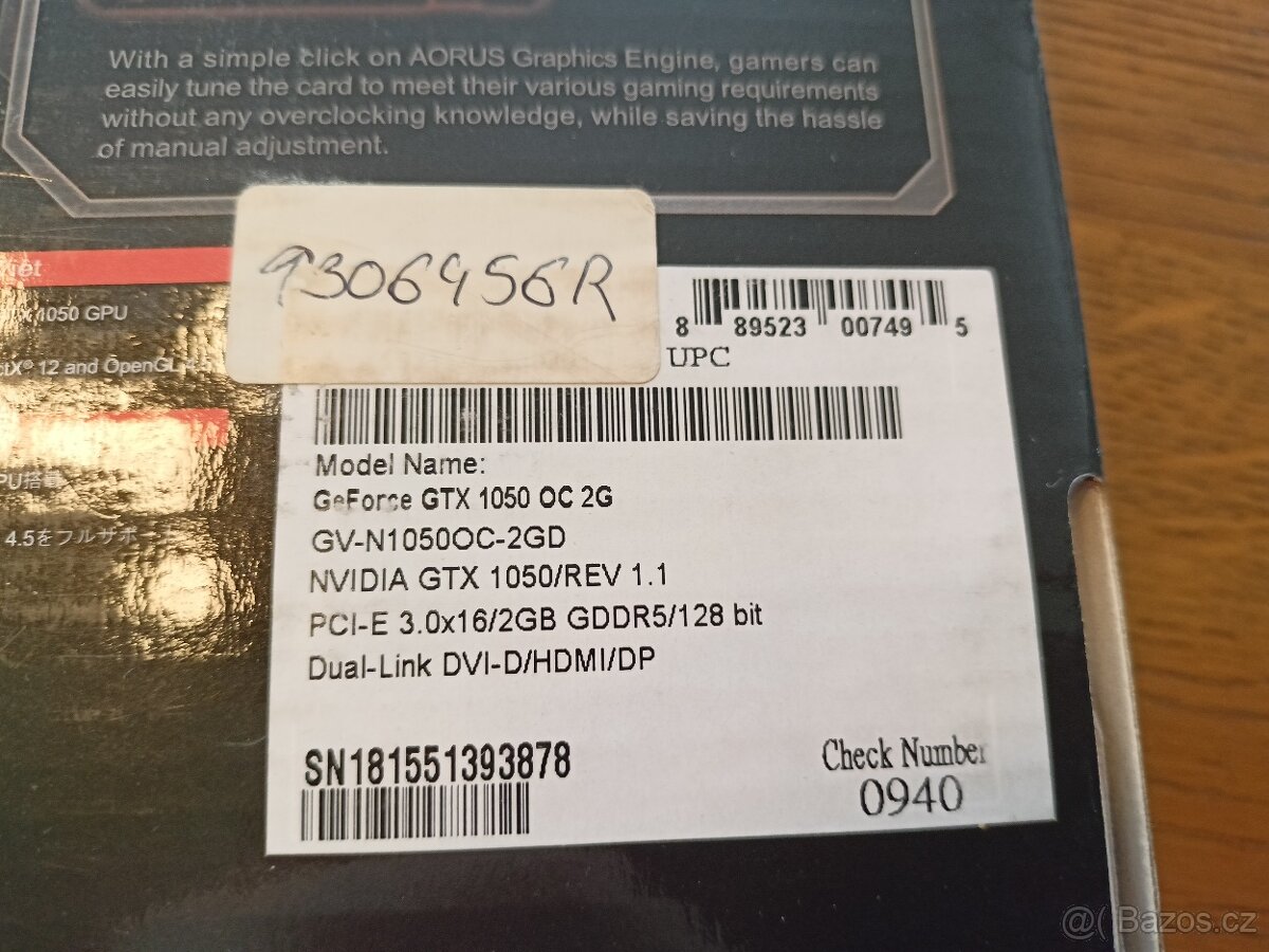 Grafická karta GeForce GTX 1050 - 2