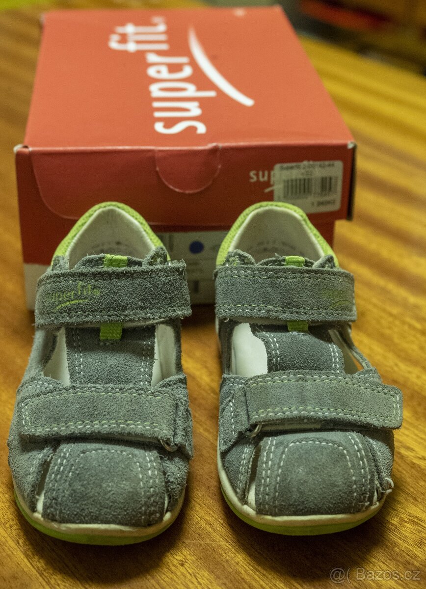 Sandály Superfit šedo-zelené, velikost 22 - 2