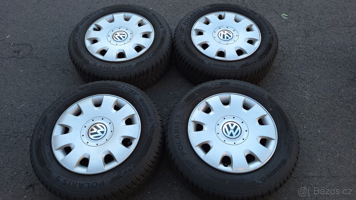 Téměř NEJETÁ zimní kola 15" 5x112 Caddy,Golf,Touran - 2