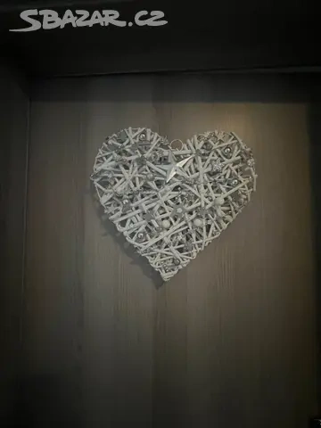 Vánoční věnec srdce na dveře - 2