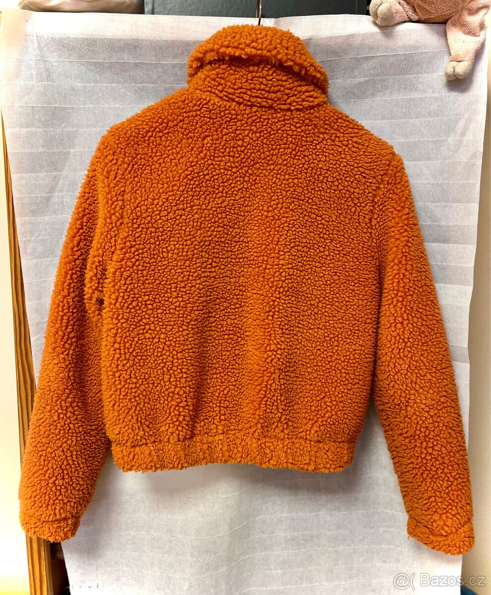 Oranžová bunda do pasu - 2
