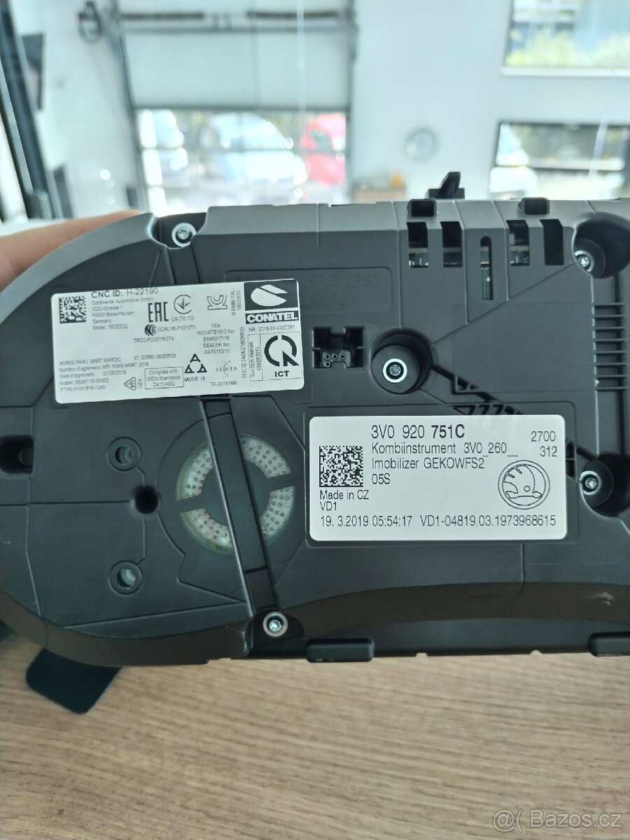 Budíky Superb III 2019 - 2