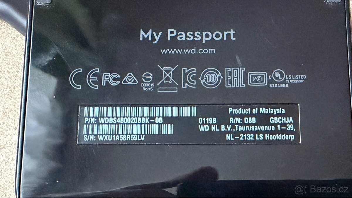 Přenosný disk WD 2TB MyPassport - 2