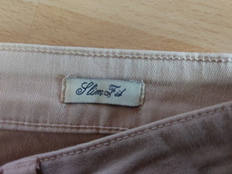 Zara růžové / pudrové džíny slim - 2