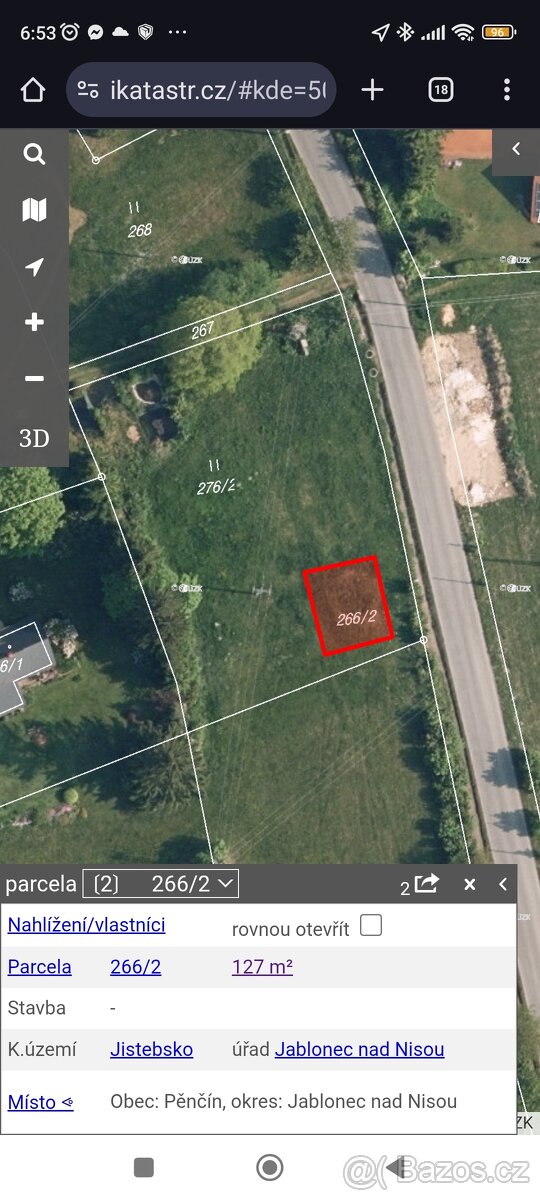 Pozemek 2100m² Dolní Černá Studnice - 2