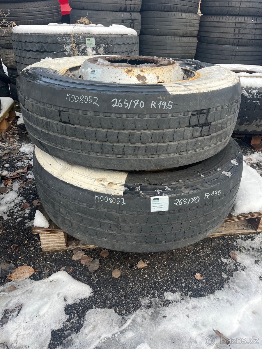 2ks pneumatika s diskem 265/70 R19.5 - 2
