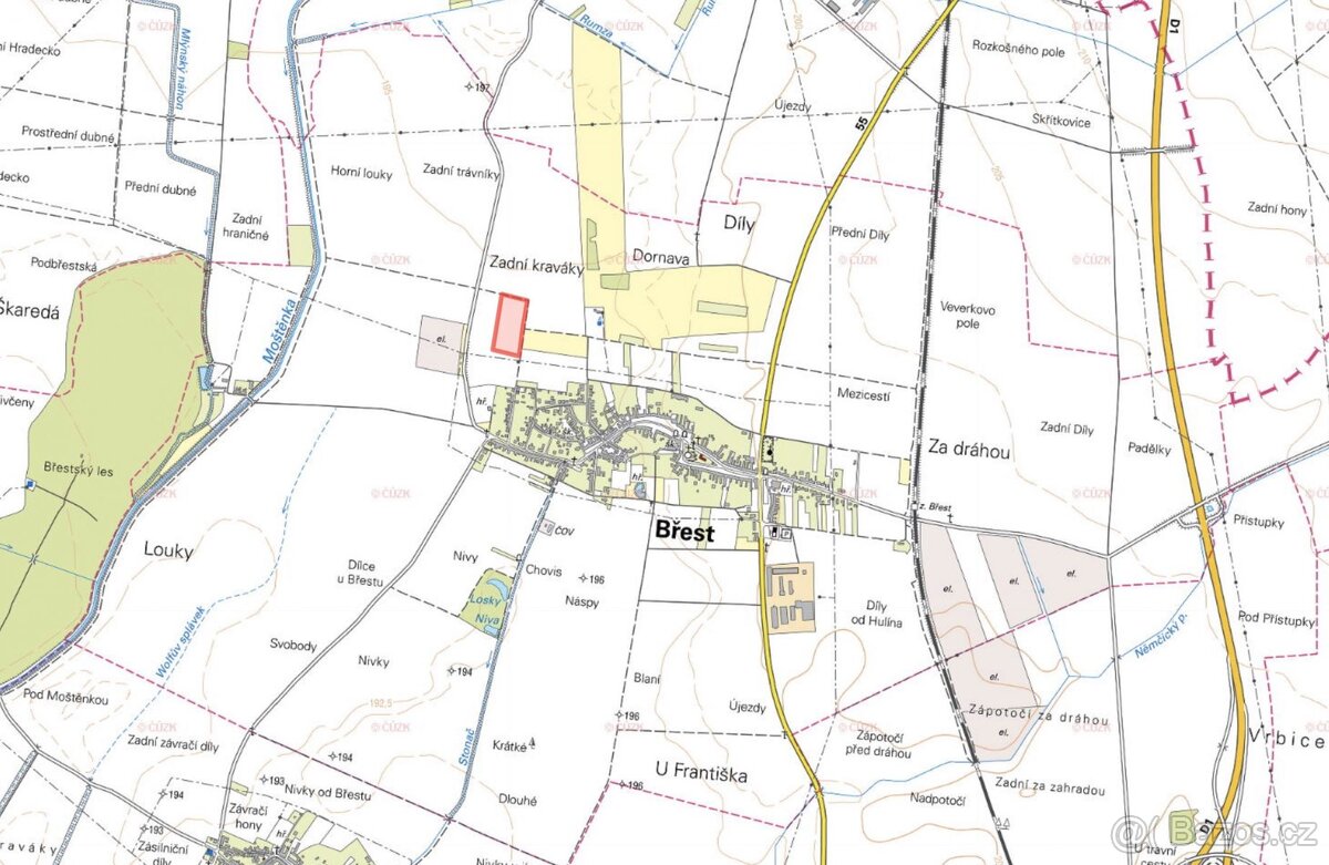 Zemědělská půda, prodej, Břest, Kroměříž - 2