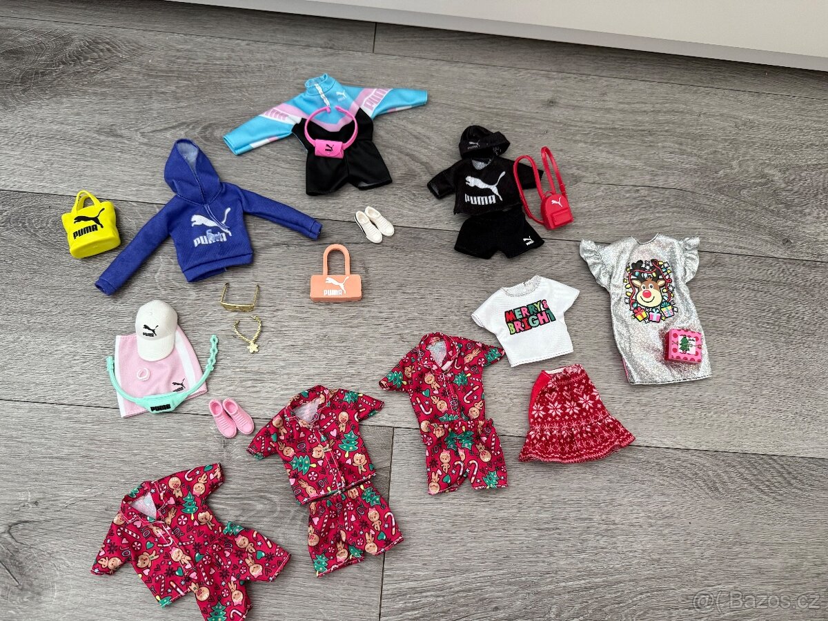 BARBIE oblečky - sada PUMA a vánoční - 2