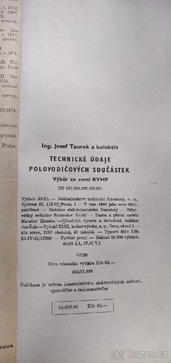 Technické údaje polovodičových součástek - 2