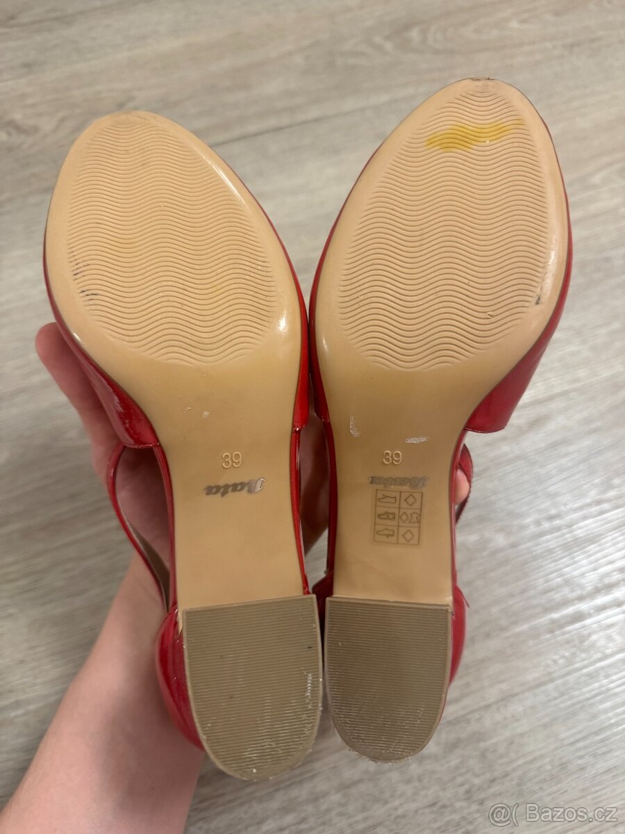 Červené Baťa Společenské Lodičky - 2