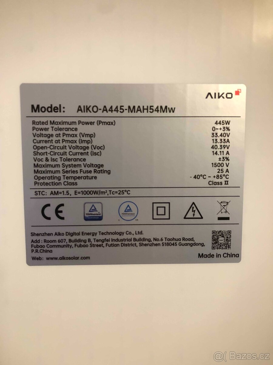 Fotovoltaické panely AIKO 445W blk/frame - 2