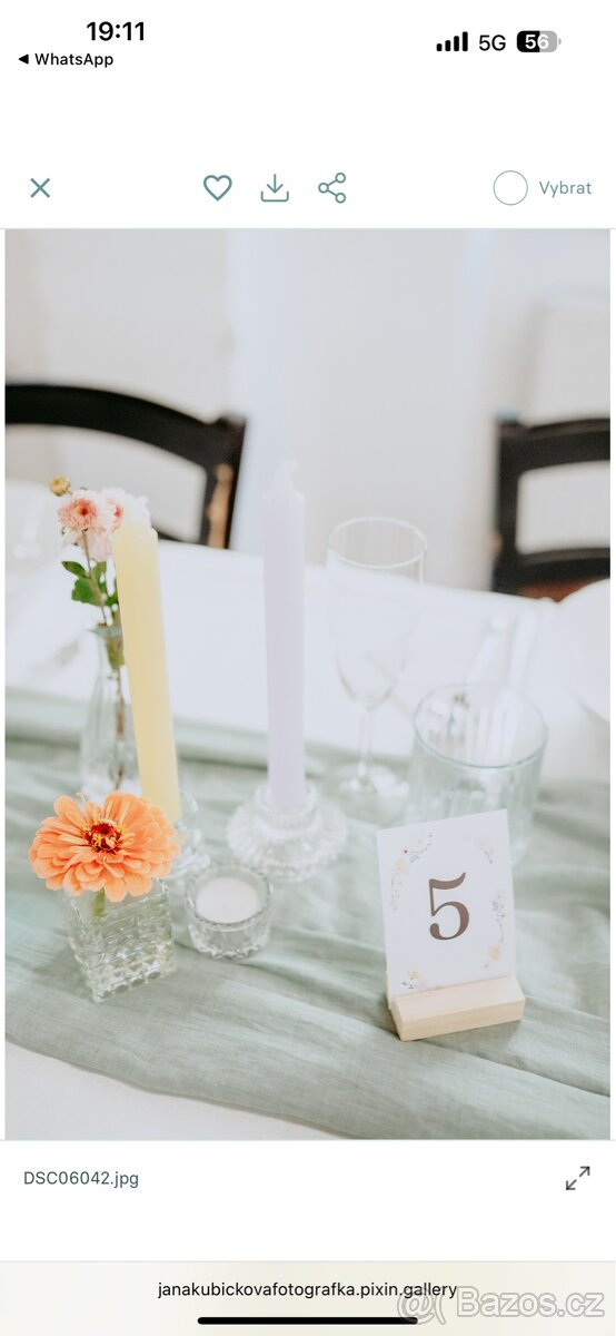 Svatební výzdoba - svíčky pastelové - 2