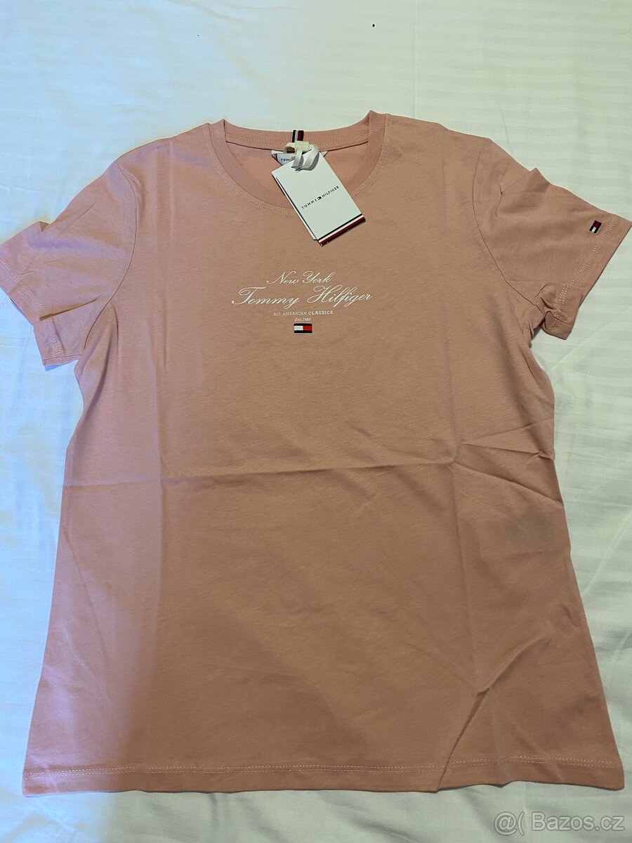 Tommy Hilfiger dámské triko růžové - 2