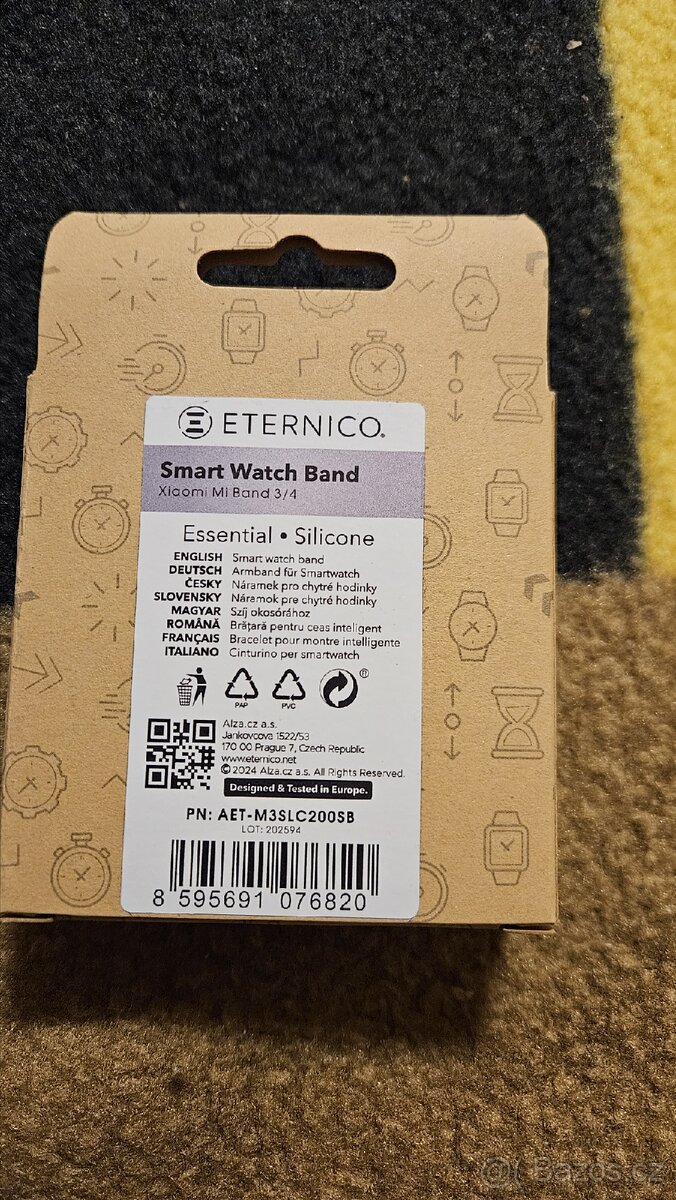 Řemínek pro Xiaomi Mi Band 3 / 4 Solid Black - 2