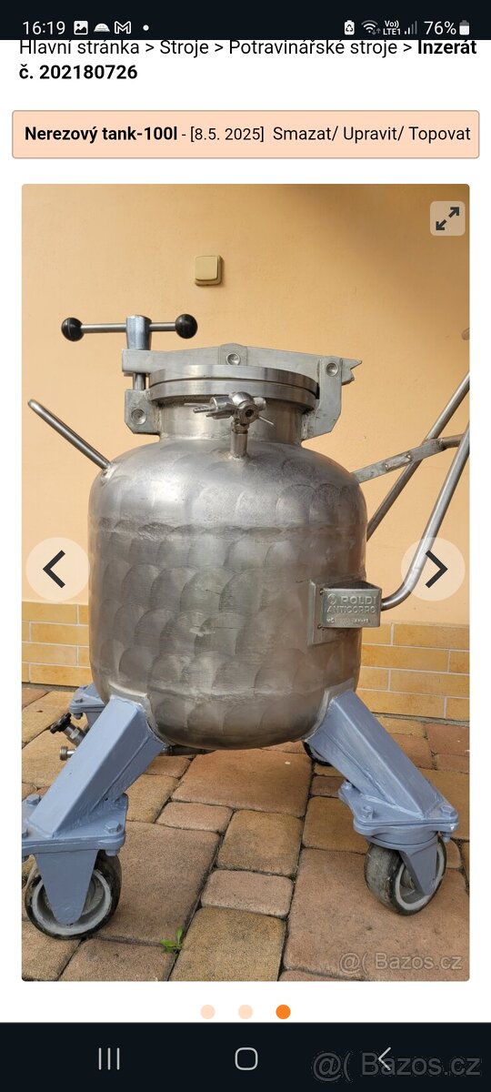 Nerezový tank-100l - 2