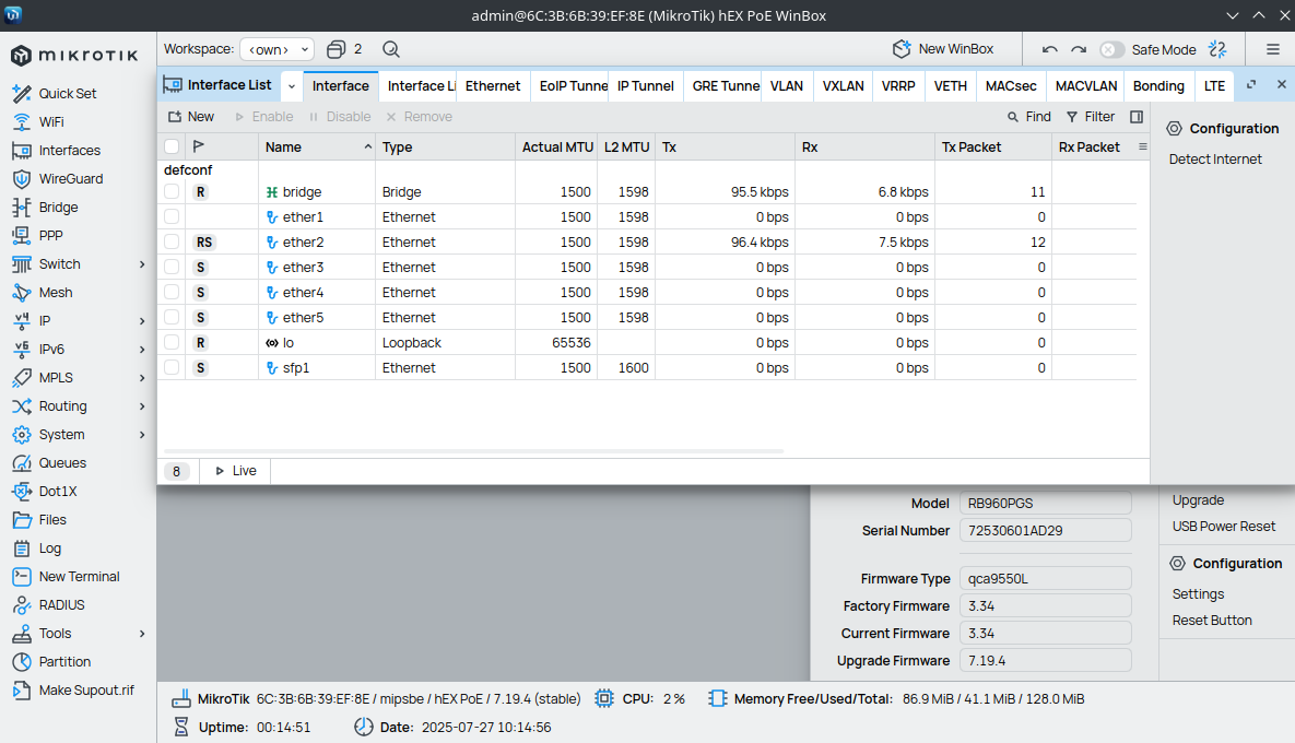 prodám Mikrotik hEX PoE RB960PGS - 2