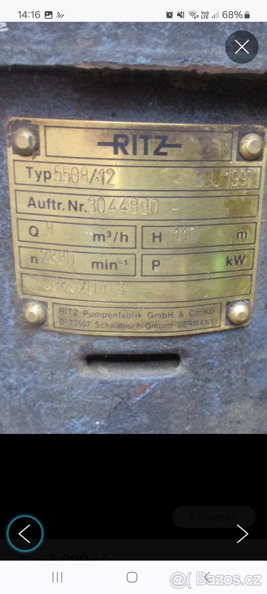 Velkokapacitní čerpadlo Ritz - 2