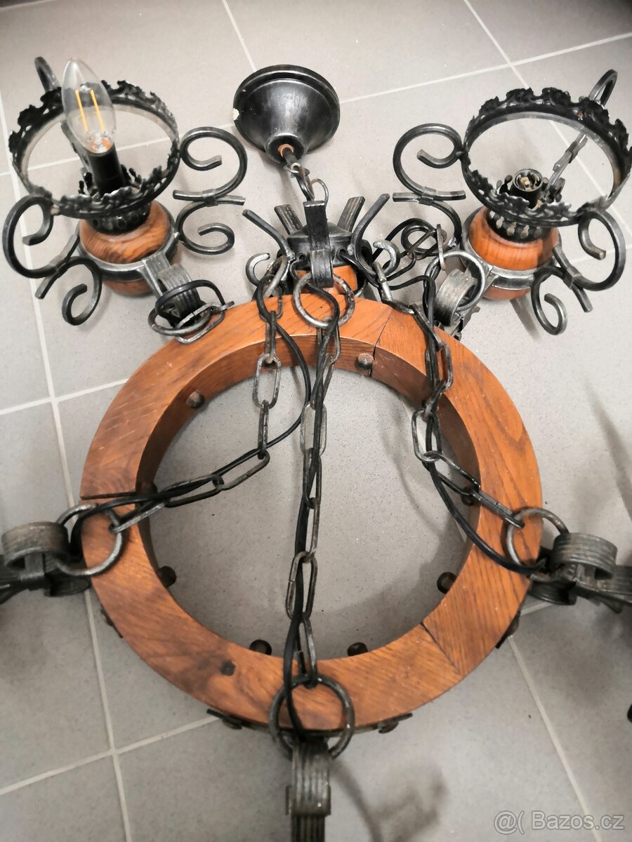 Rustikální lustr - 2