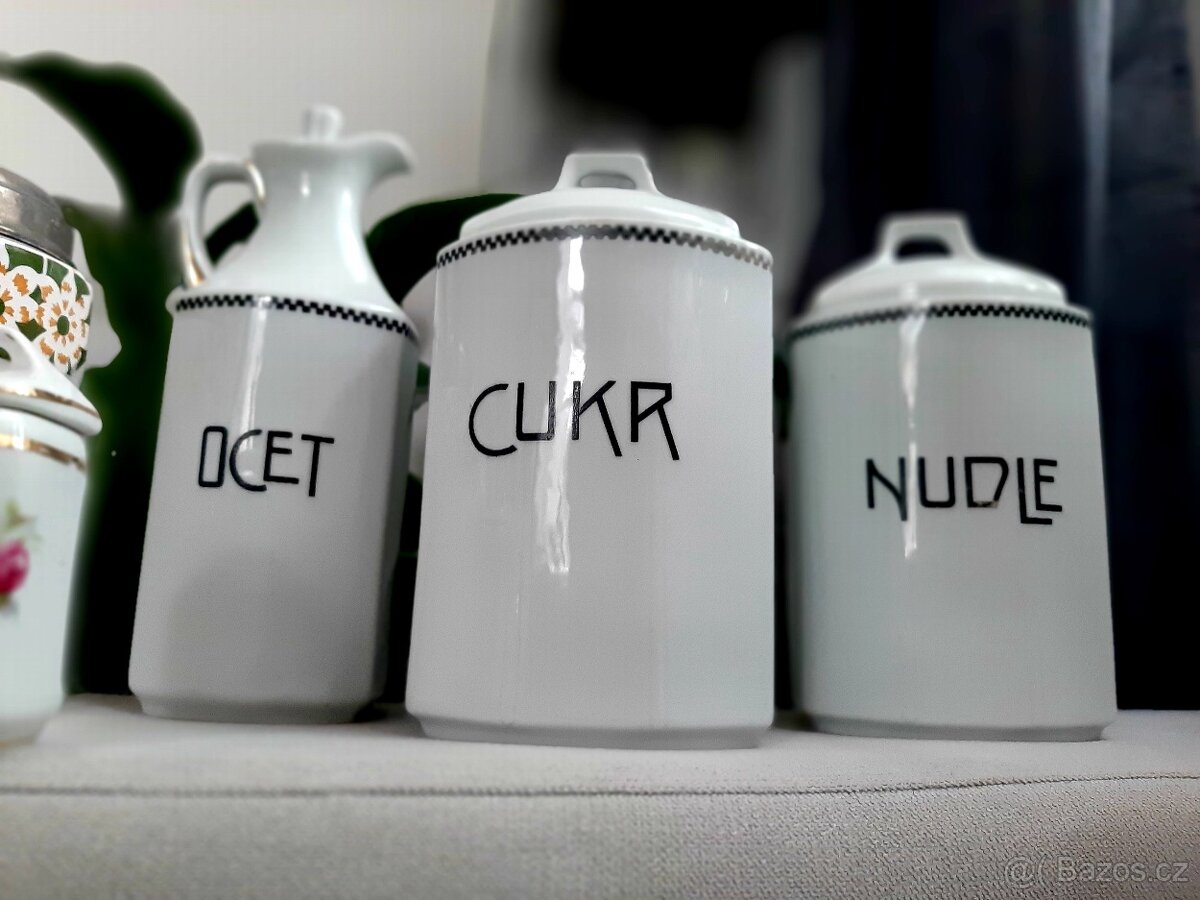 Retro keramické dózy, značené.. - 2