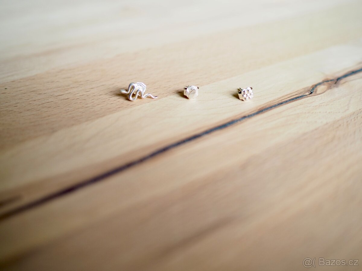 Náušnice stříbrné Tous - 2