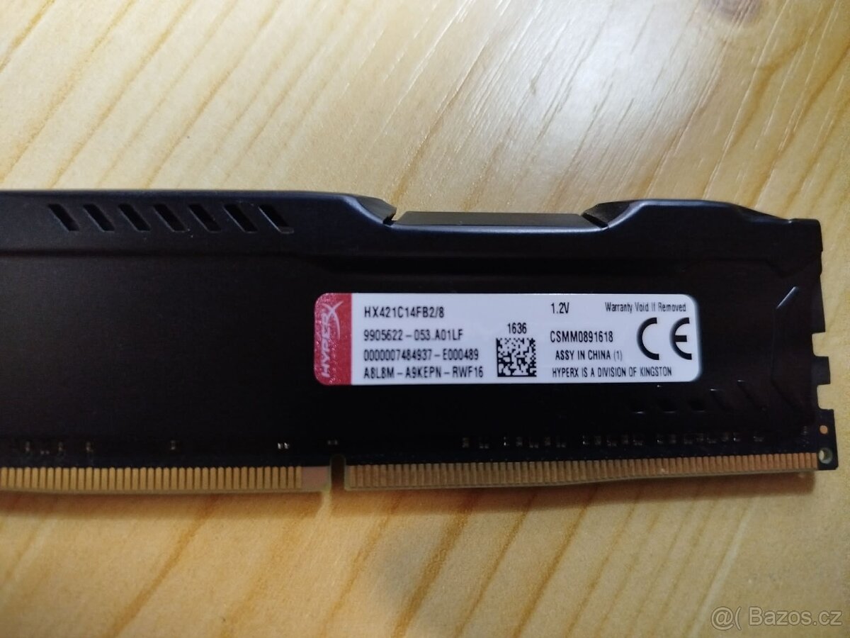 KINGSTON 8GB DDR4 2133MHz CL14 HyperX Fury HX421C14FB2/8 - 2