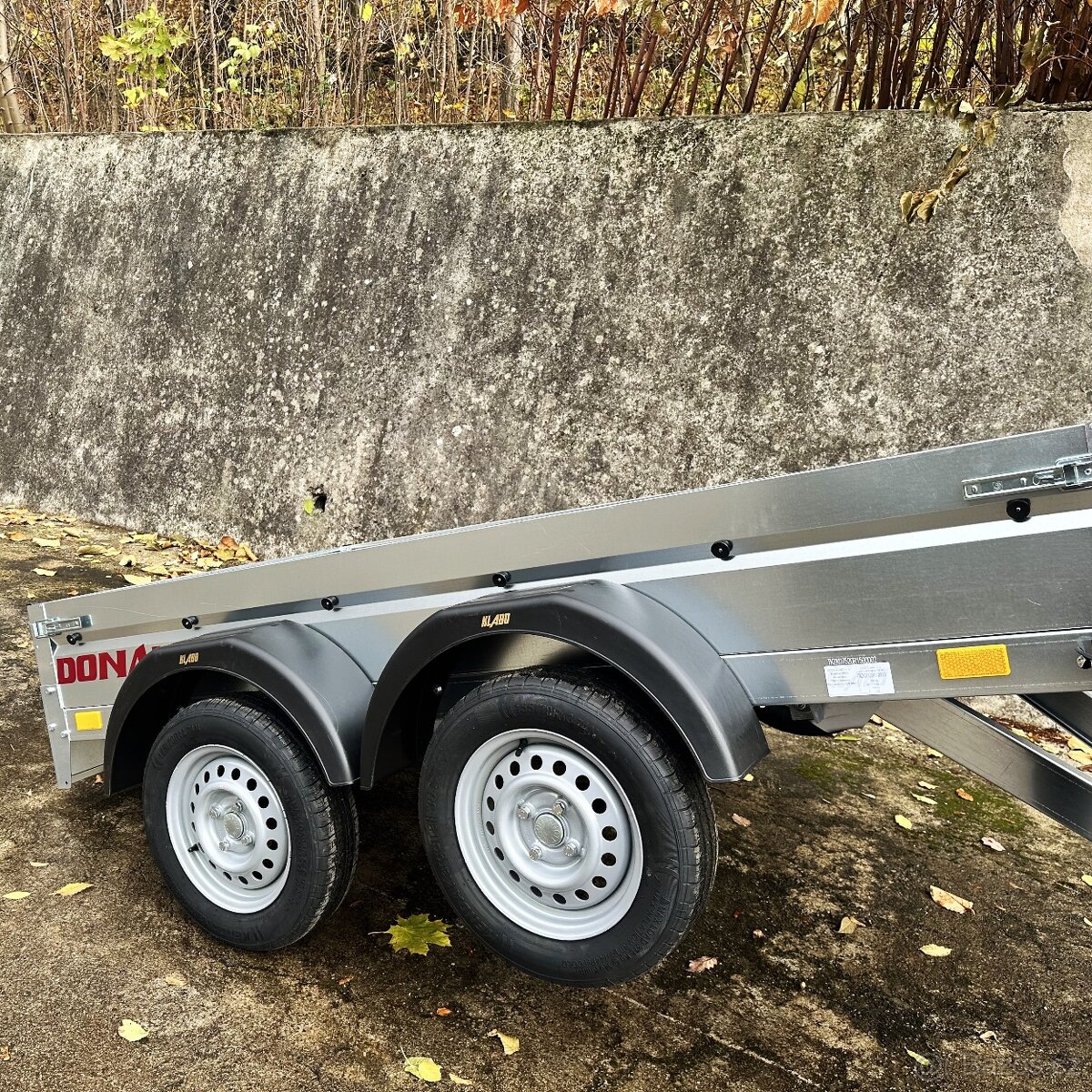 Dvouosý přívěsný vozík sklopný řidičák B, 2x náprava 750kg - 2