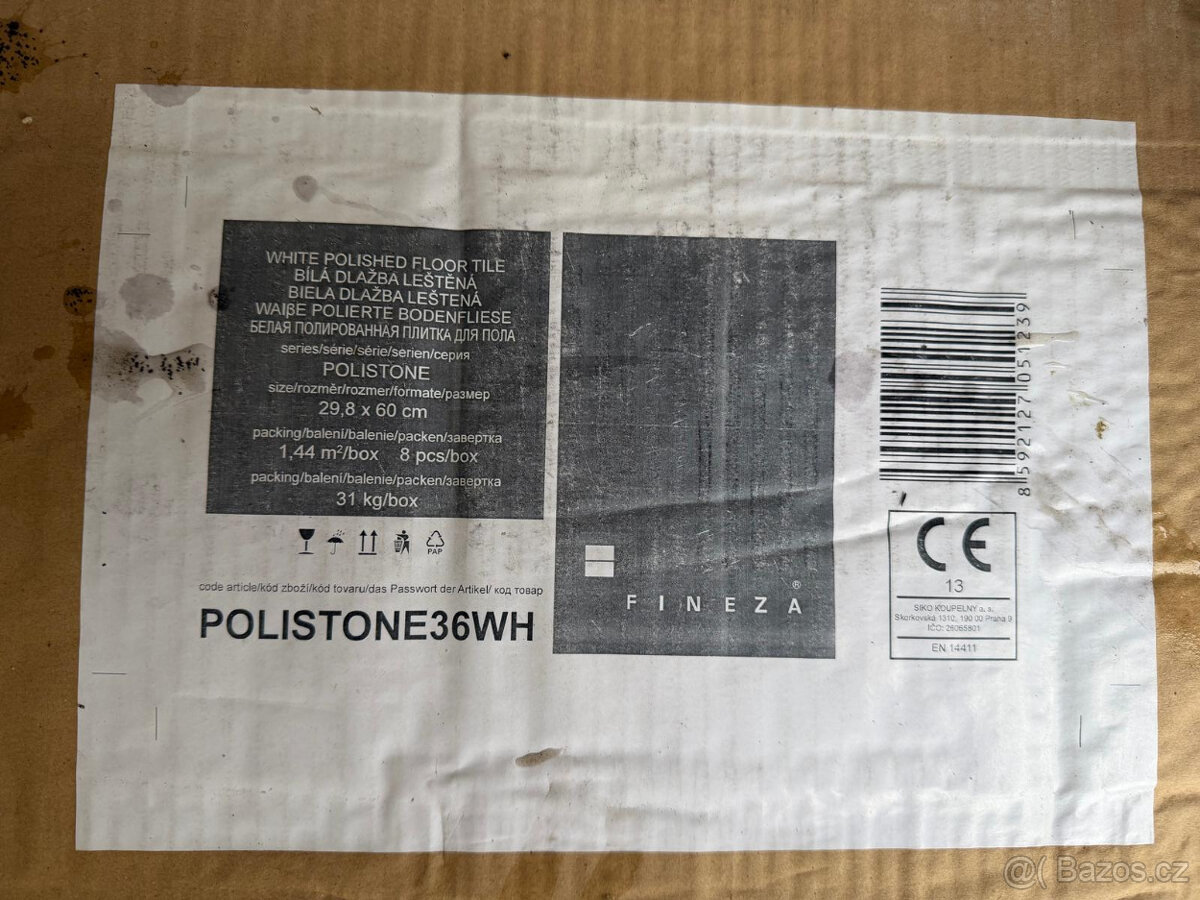 Fineza POLISTONE36WH bílá dlažba leštěna - 2