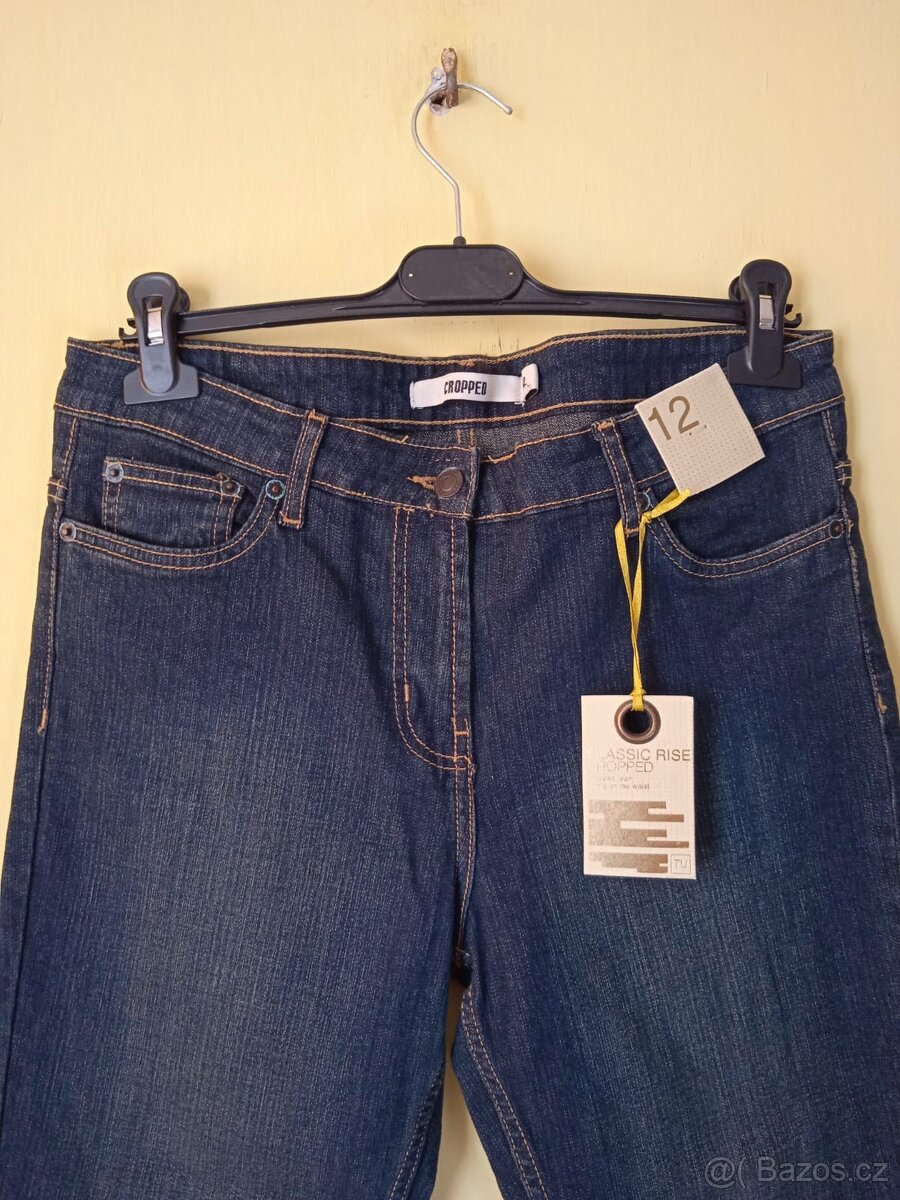 Nové džínové tříčtvrťáky, velikost 38/40 - 2