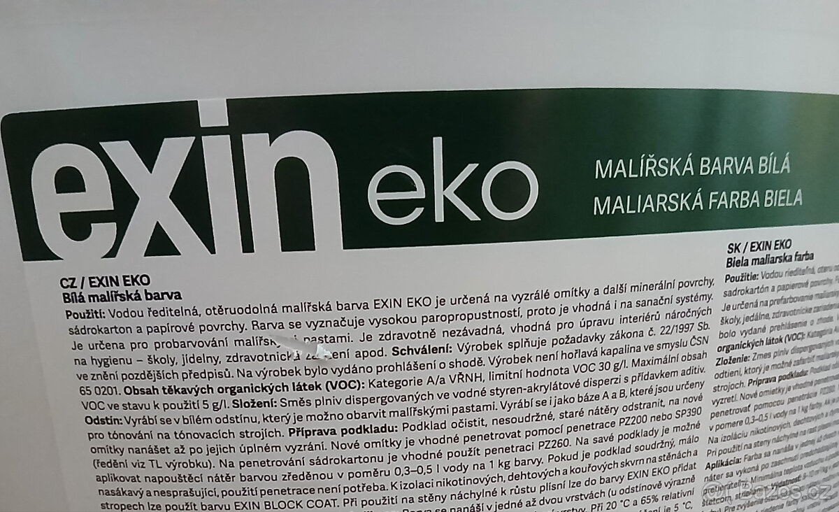 Malířská barva bílá - 2
