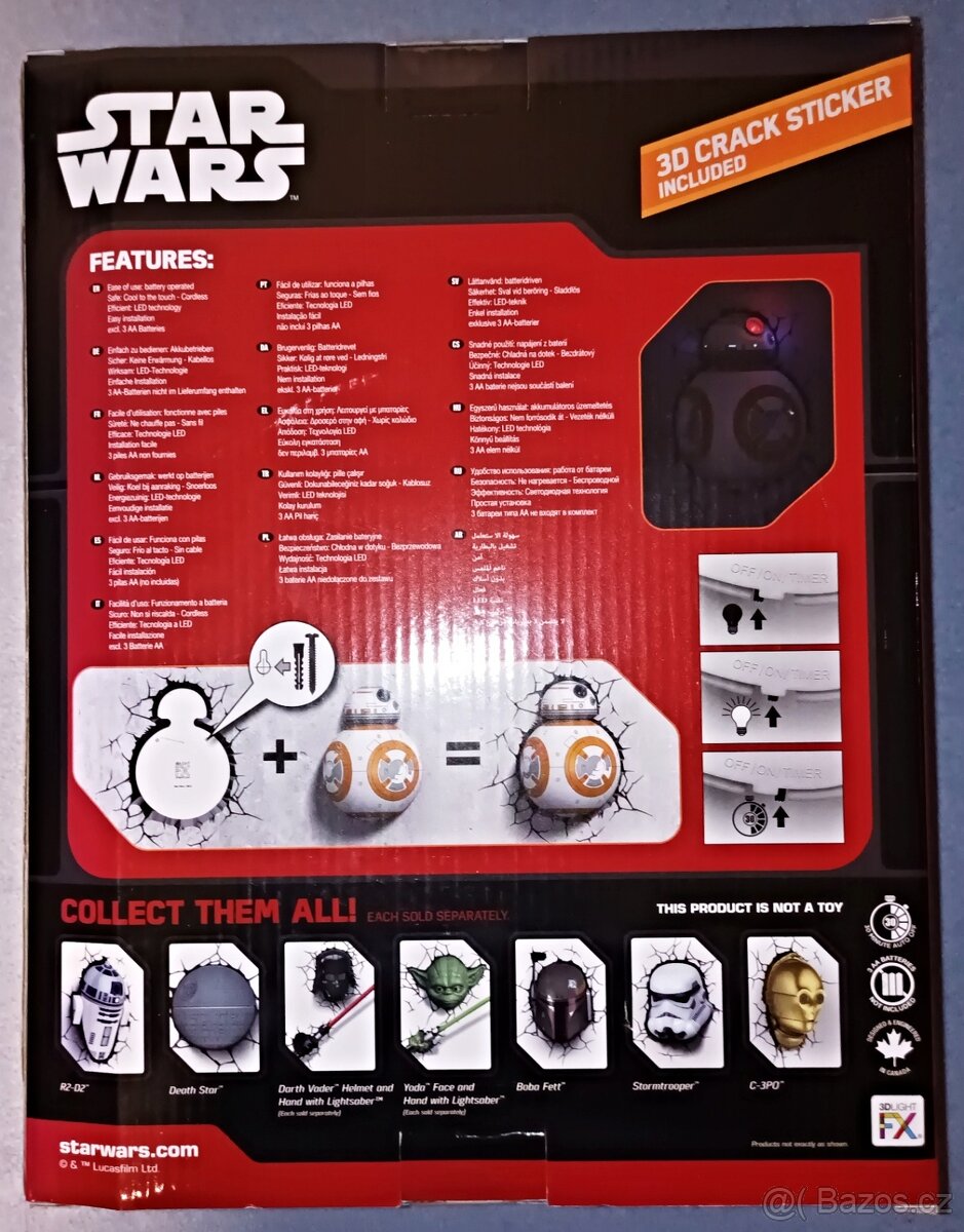 Prodám 3D světlo Star Wars - R2D2 - 2