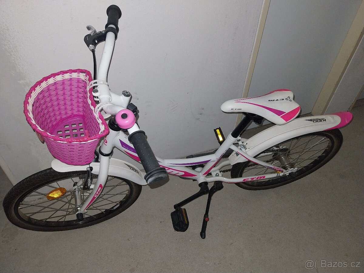 Kvalitní dětské kolo CTM Maggie /růžová bílá/ pěkný stav - 2