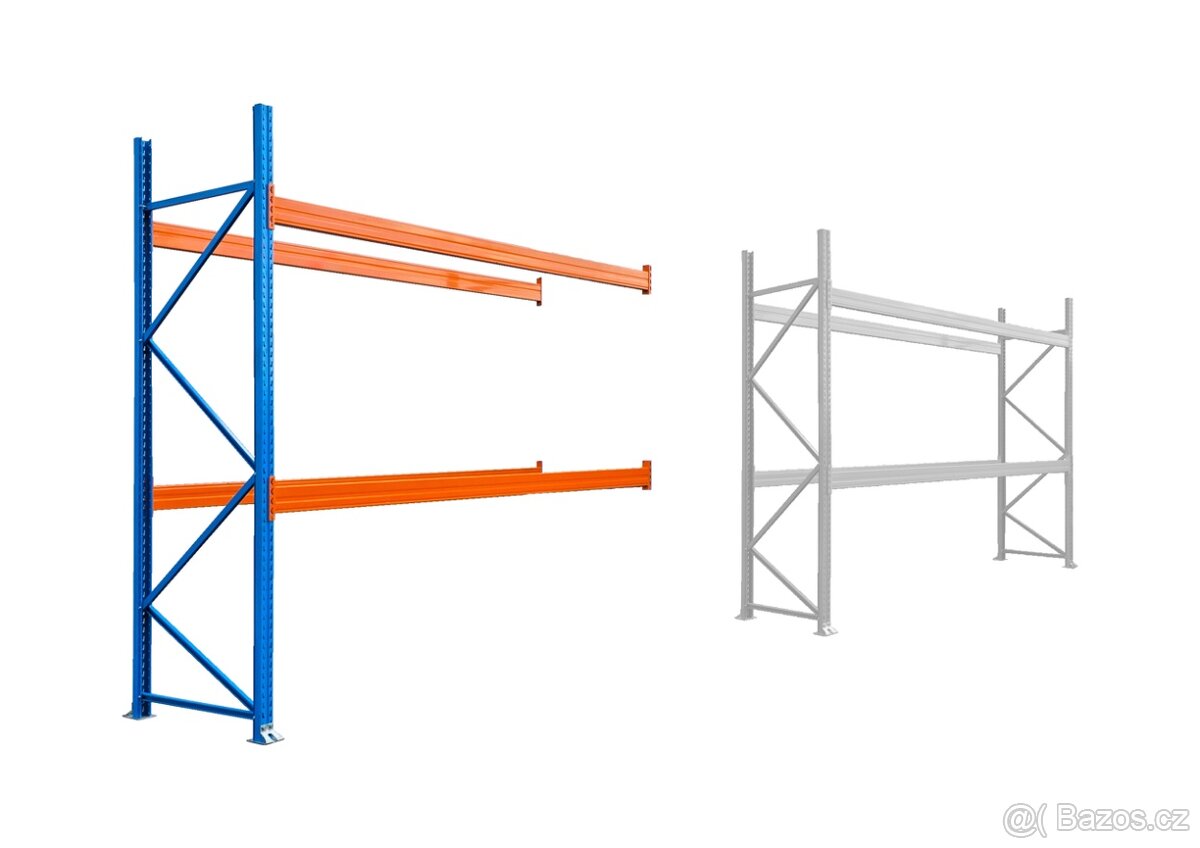 Paletové Regály Stow šířka: 3,6m Přídavné pole - Bazar - 2