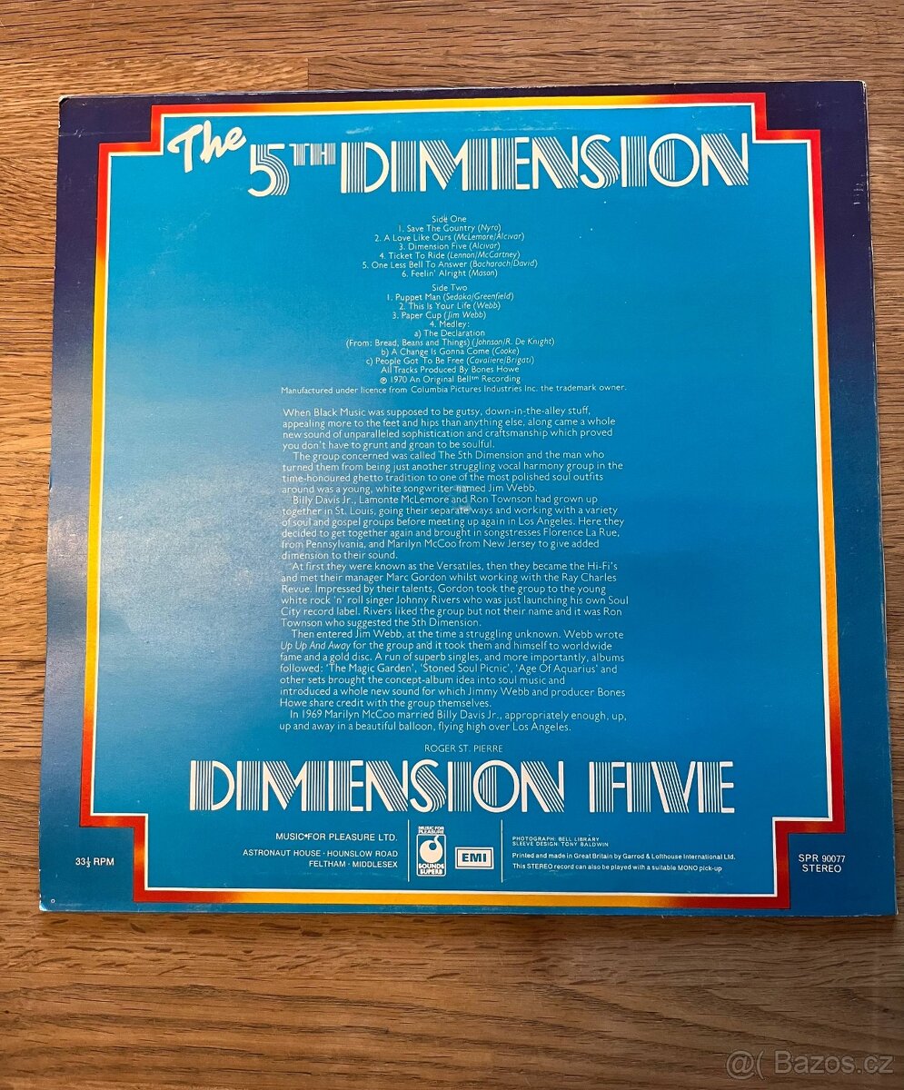 The 5th Dimension- Dimension Five LP, (Vinyl) - 2