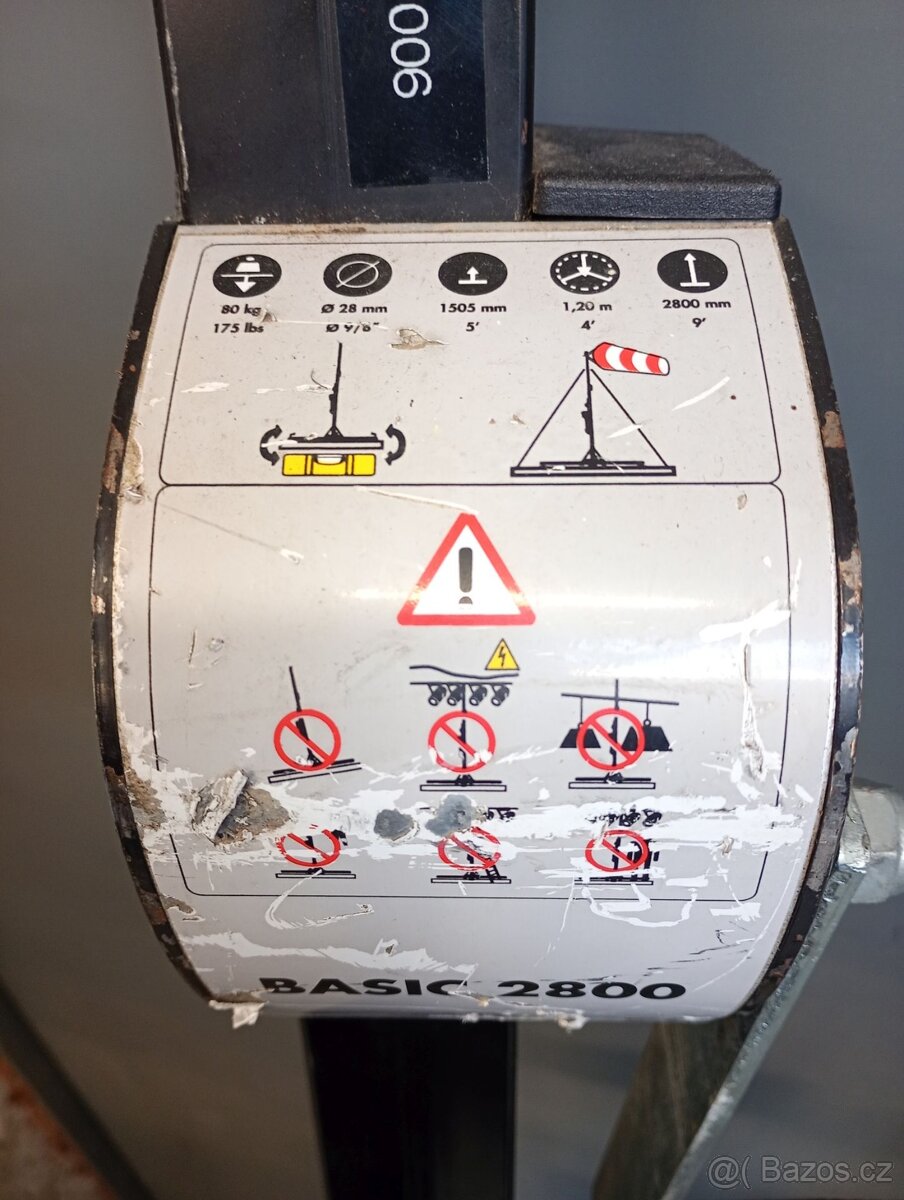 Prodám stativy Goliath BASIC2800, 80Kg, 2,8m - 2