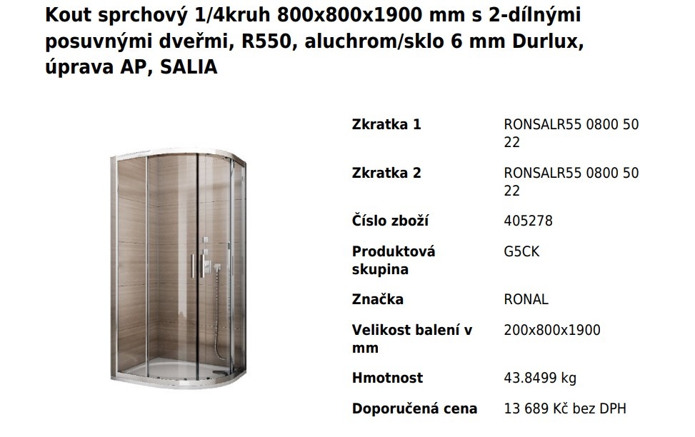 Sprchový kout s vaničkou - 2