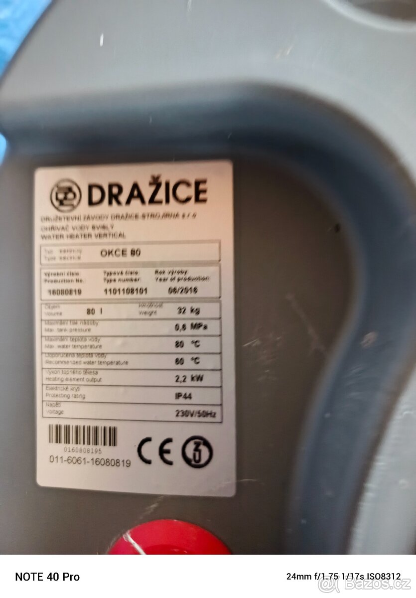 Dražice bojler elektrický 80 L - 2