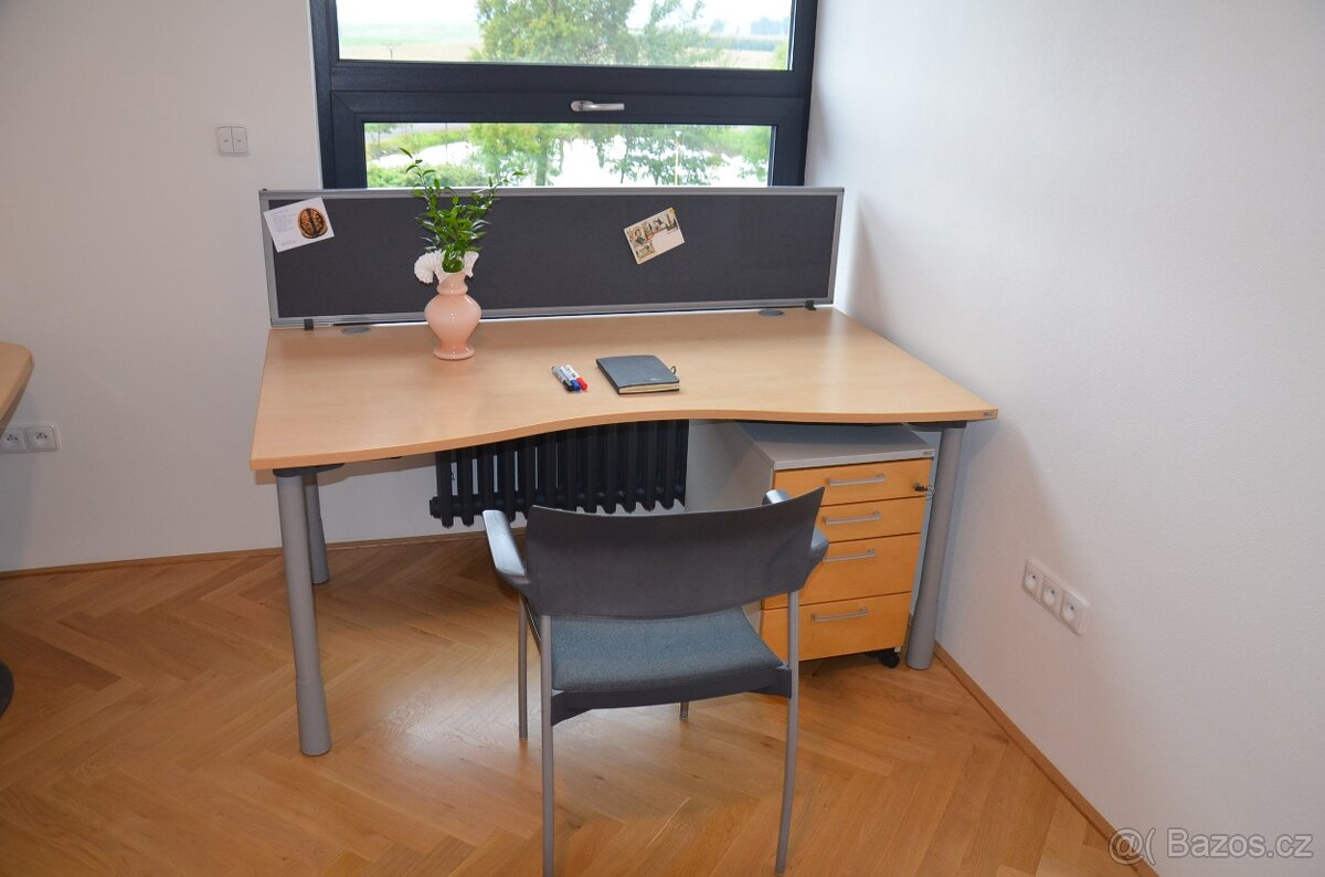 PRODÁM ŽIDLE KONFERNEČNÍ, šedo-modrá, designová - 2