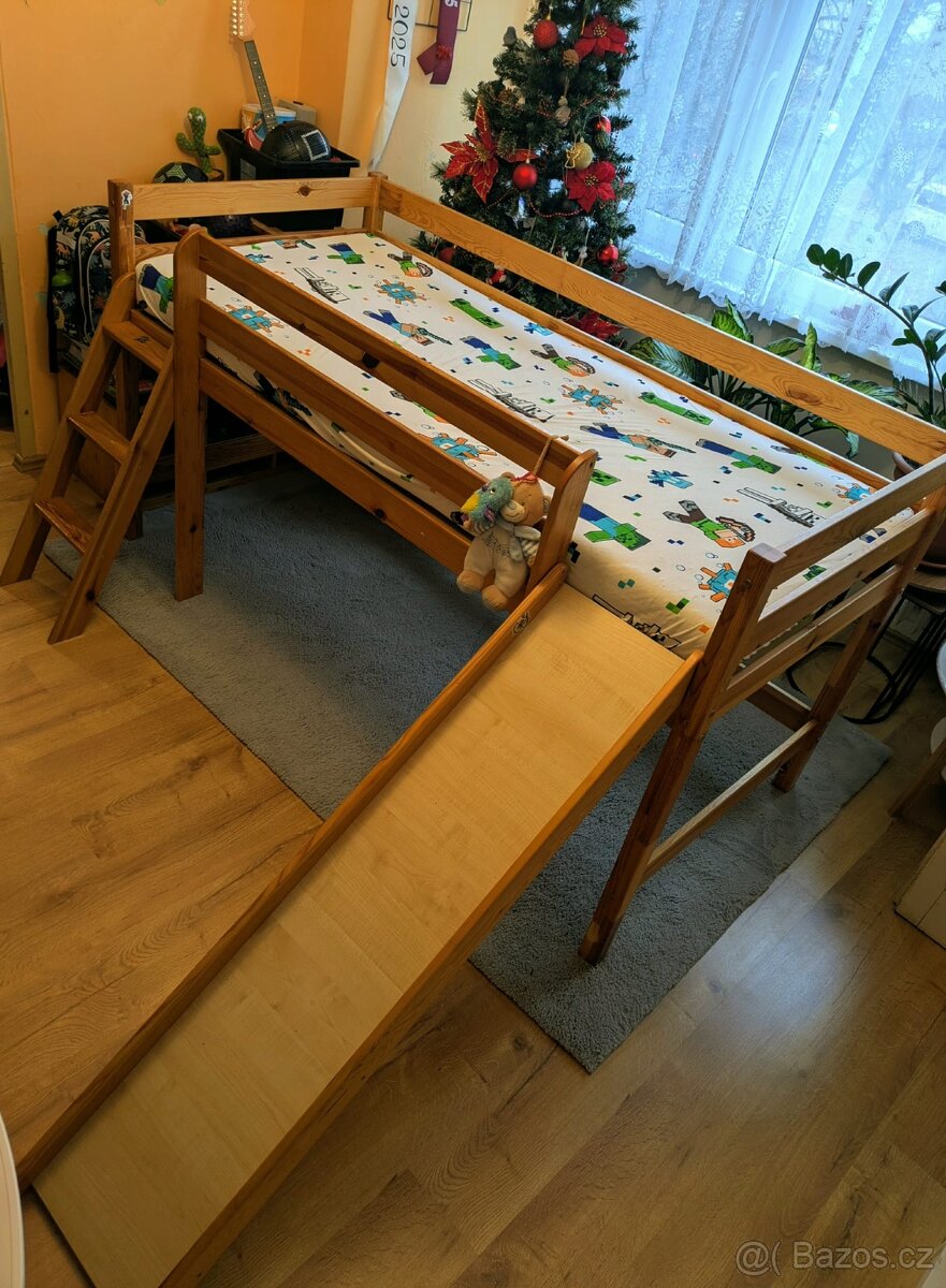 Dětská patrová postel se skluzavkou - 2