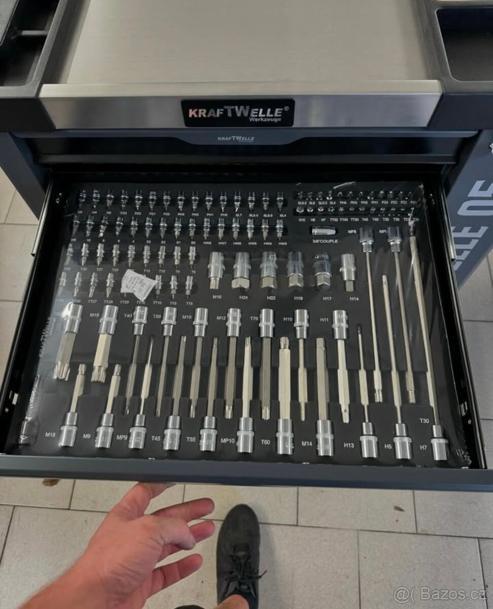 Dílenský vozík Kraftwelle s nářadím na kolečkách - 2