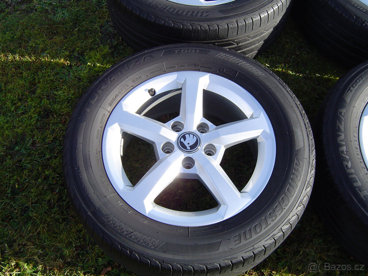 4XLETNÍ HLINÍKOVÁ KOLA ŠKODA KAROQ, SUPERB 215/60 R16.TOP - 2
