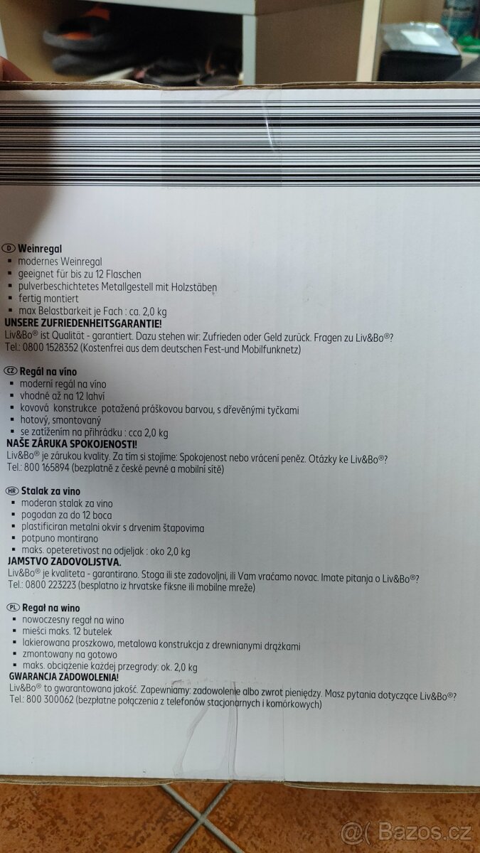 Stojan regál na víno na 12 lahví - 2