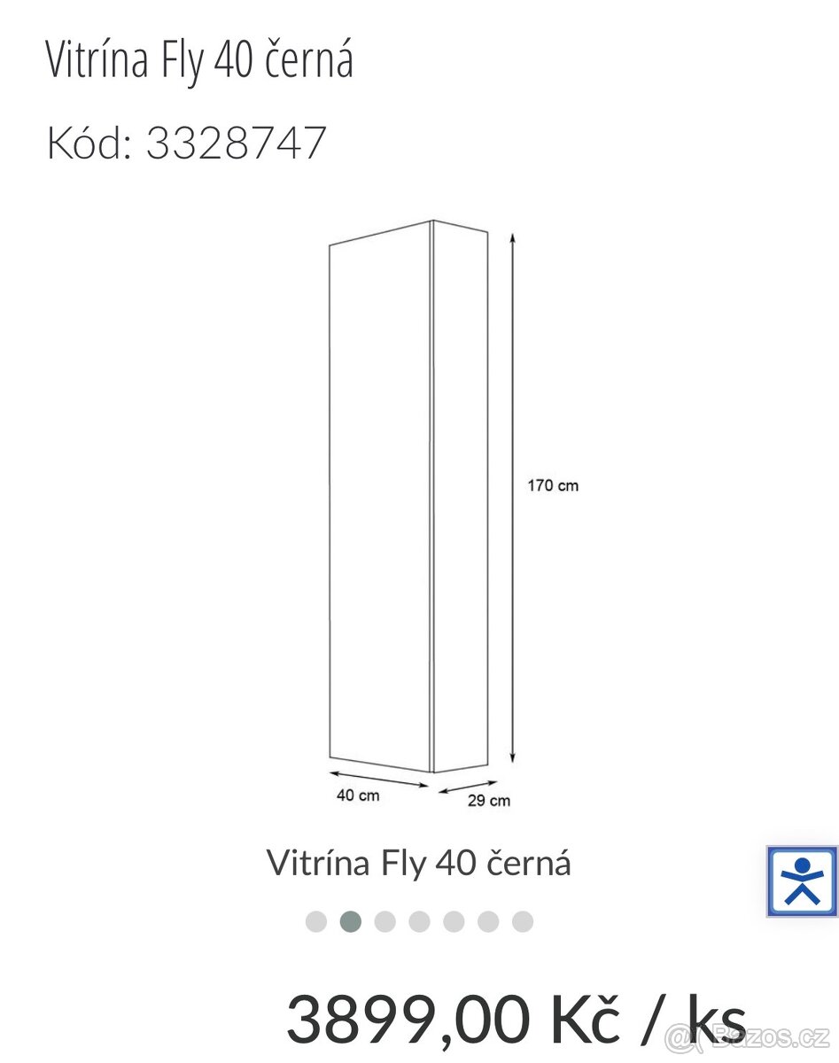 Vitrína podsvícená, závěsná - 2