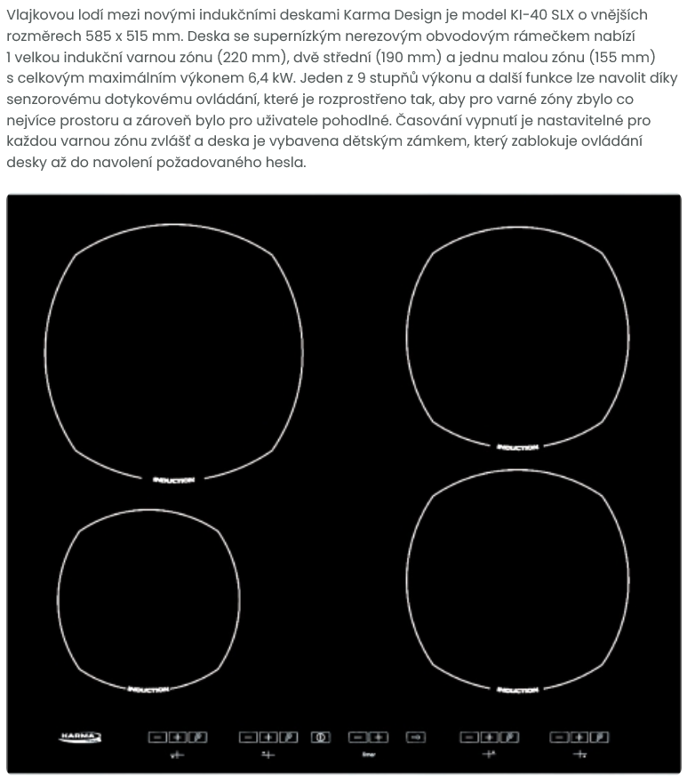 Indukční varný Karma KI40SLX - 2