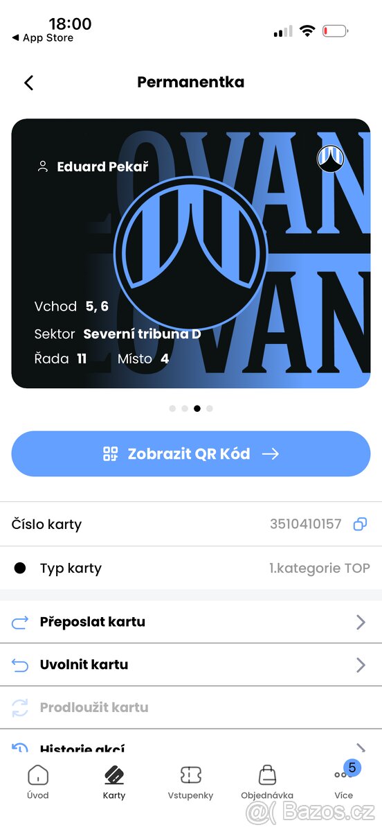 2 sezónní vstupenky Slovan Liberec - 2