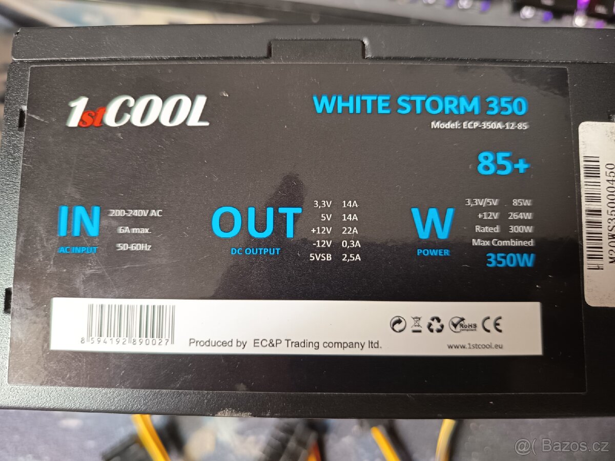 Prodám nevyužívaný PC zdroj 1stCOOL - 2