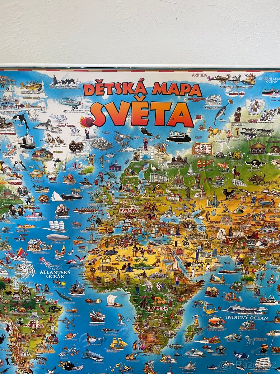Dětská nástěnná mapa světa - 2