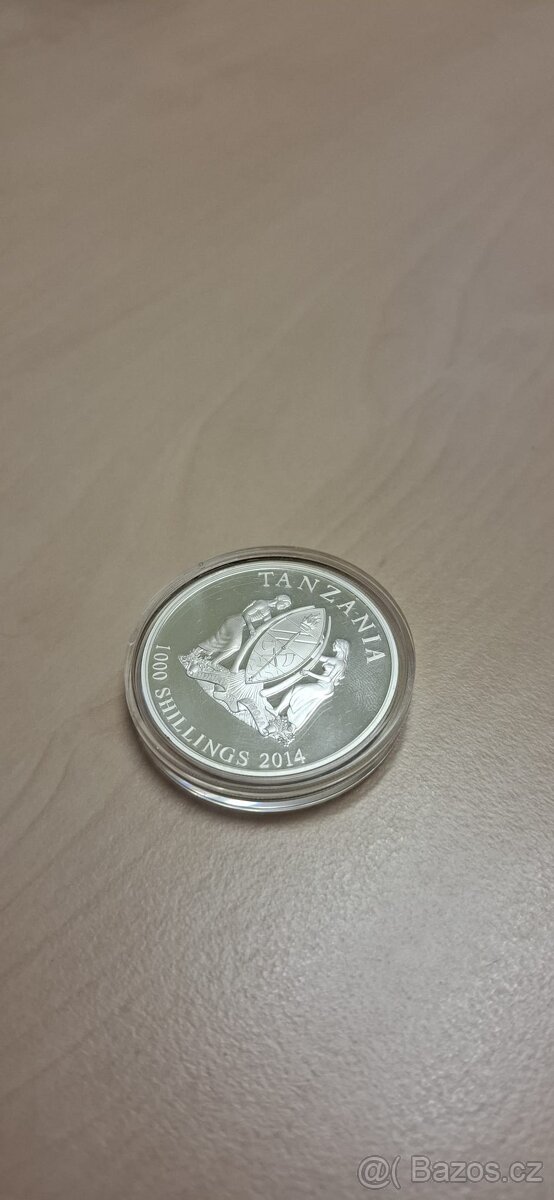 Stříbrná mince Tanzania 1000 Shillings 2014 – Love Forever ( - 2