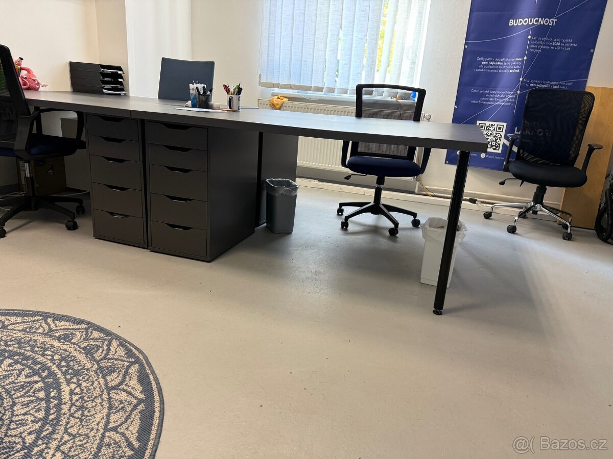 Kancelářské stoly se zásuvkovým dílem ALEX - 2
