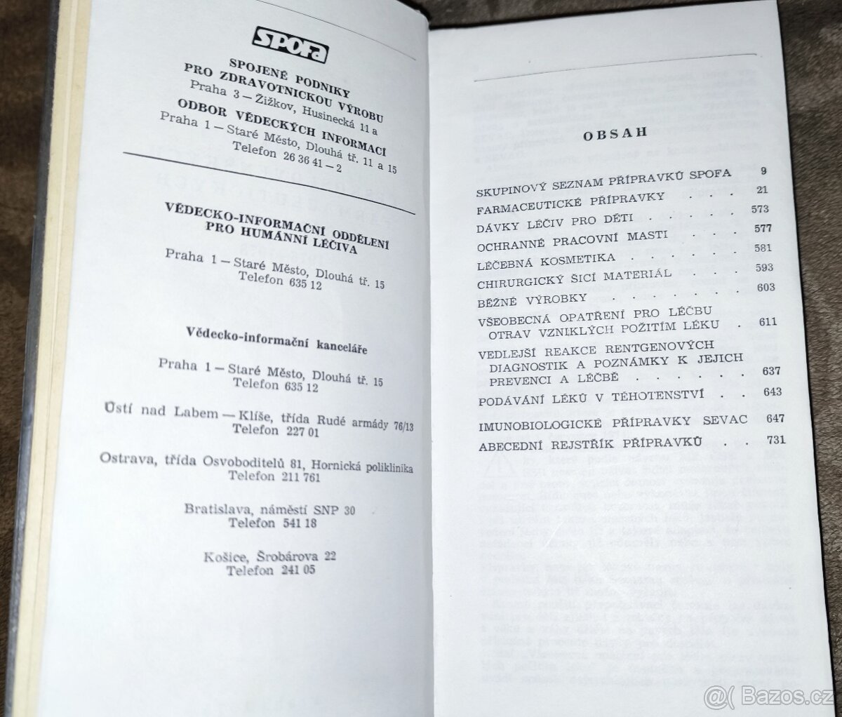 SPOFA-SEZNAM ČS. FARMACEUT. PŘÍPRAVKŮ 1976-1978 - 2